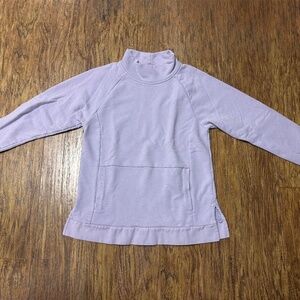 Lands' End Women's Collared Sweatshirt Soft Lavender Size Small EUC!
